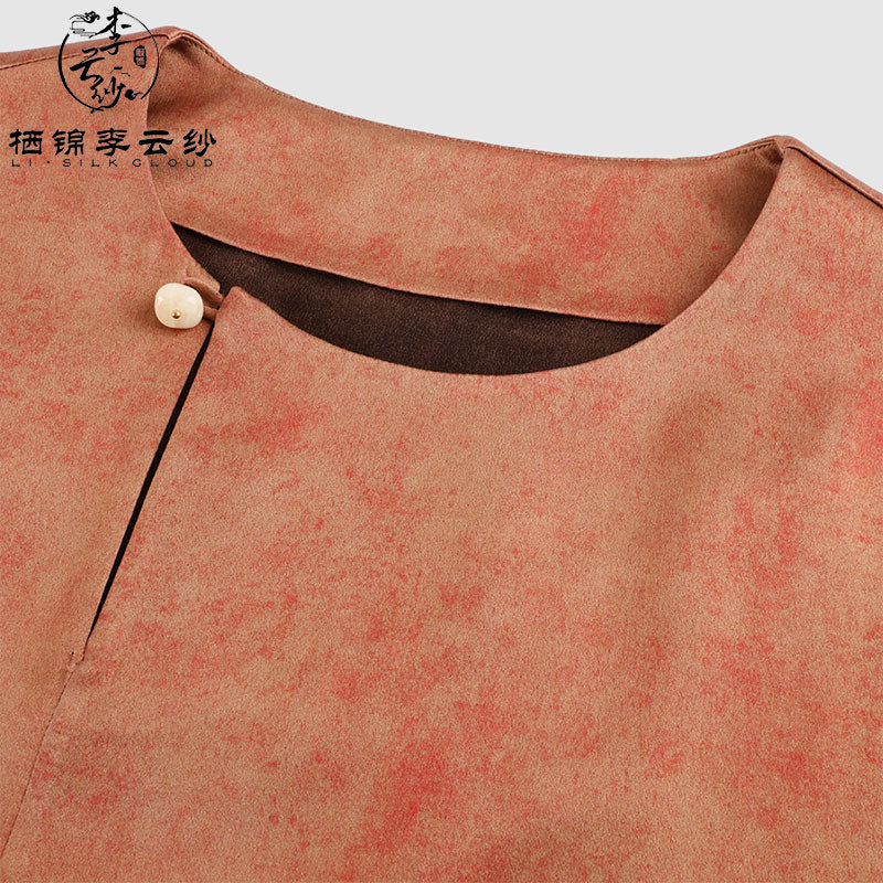 LI SILK CLOUD Dress Draping Slim-fit Versatile Mulberry Silk Autumn Midi Dress