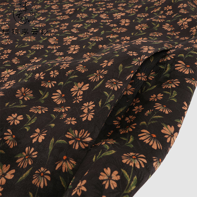 LI SILK CLOUD xiangyunsha  Dress - Lightweight Breathable, Soft Skin-Friendly, Elegant  Guangdong Black Pearl Guangdong Gauz