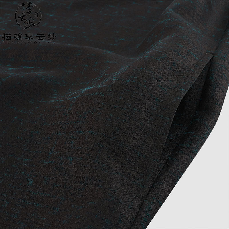 LI SILK CLOUD Women's Autumn Xiangyunsha Dress - 100% Mulberry Silk, Heavy Craftsmanship & Silky Soft Texture