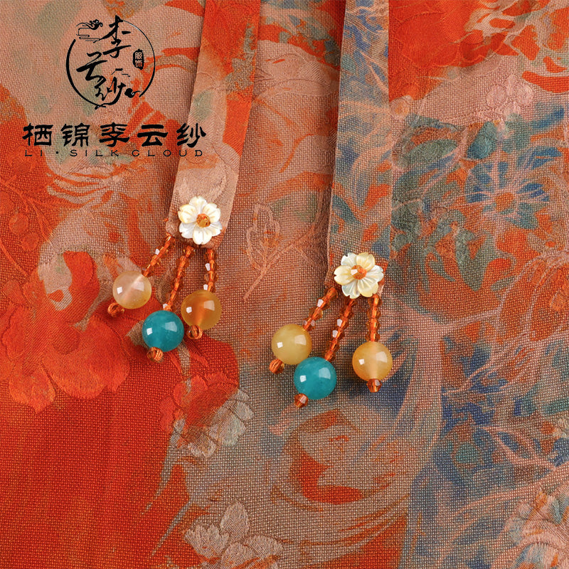 LI SILK CLOUD Silk Xiangyunsha Silk Mulberry Premium Handmade Fall Dress for Women Loose Strapless Dresses Elegant Woman Clothes