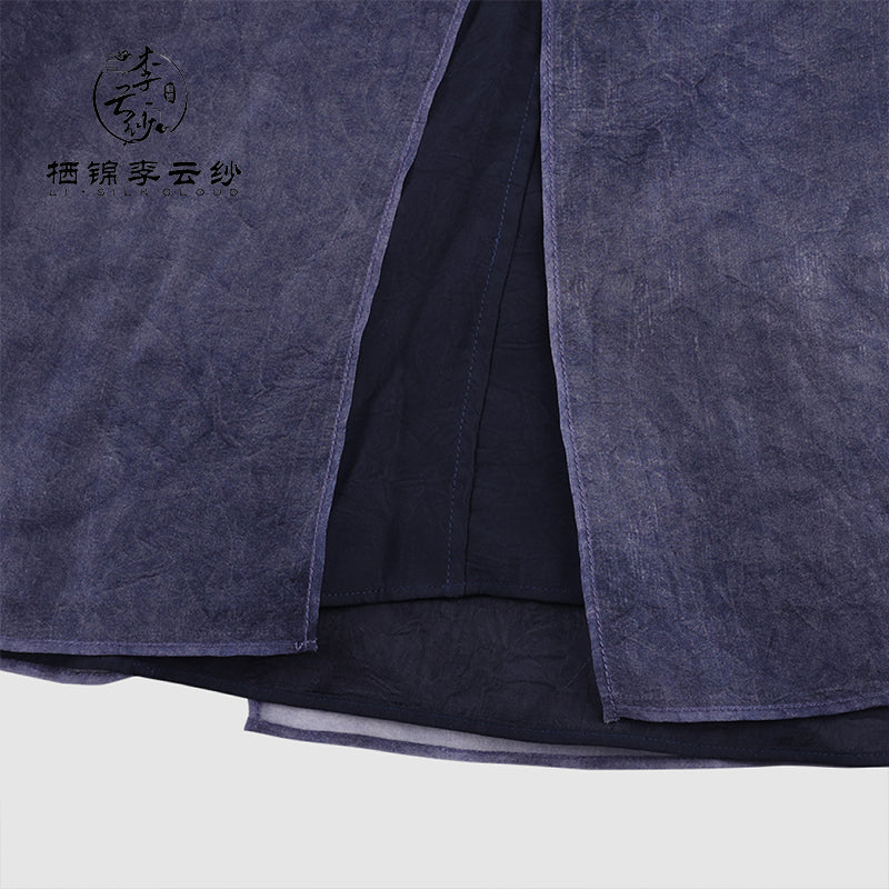 LI SILK CLOUD Handcrafted Plus Size Xiangyunsha Silk Dress Midi Skirt for Women Loose Breathable Summer Elegant Women's Clothes