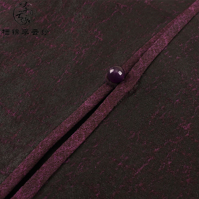New Winter Xiangyunsha Coat - Chinese Style, Warm Lining, Guangdong Black Pearl Gambiered  Cold-Weather Outerwear