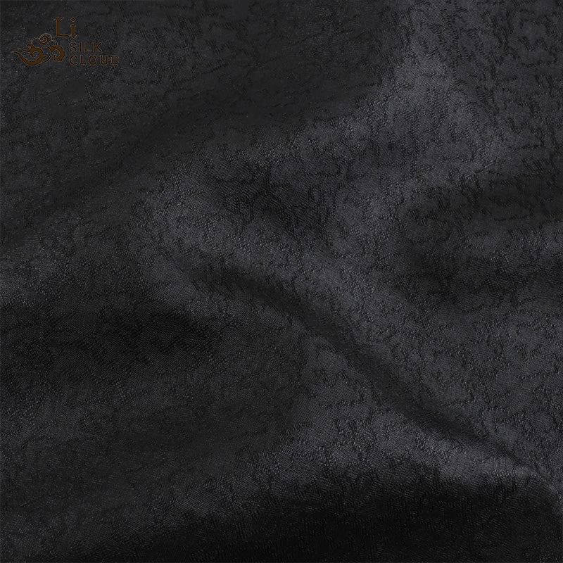 LI SILK CLOUD xiangyunsha  Blouse - Skin-Friendly Soft Fabric, Glossy Texture, Traditional Guangdong Black Pearl Guangdong Gauze