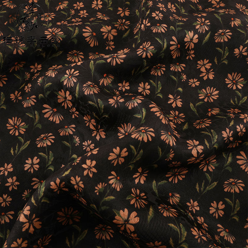 LI SILK CLOUD xiangyunsha  Dress - Lightweight Breathable, Soft Skin-Friendly, Elegant  Guangdong Black Pearl Guangdong Gauz
