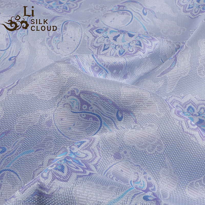 LI SILK CLOUD xiangyunsha Stand-Collar Short Sleeve Top Ancient Style Oriental Patterns Guangdong Black Pearl  Guangdong Gauze