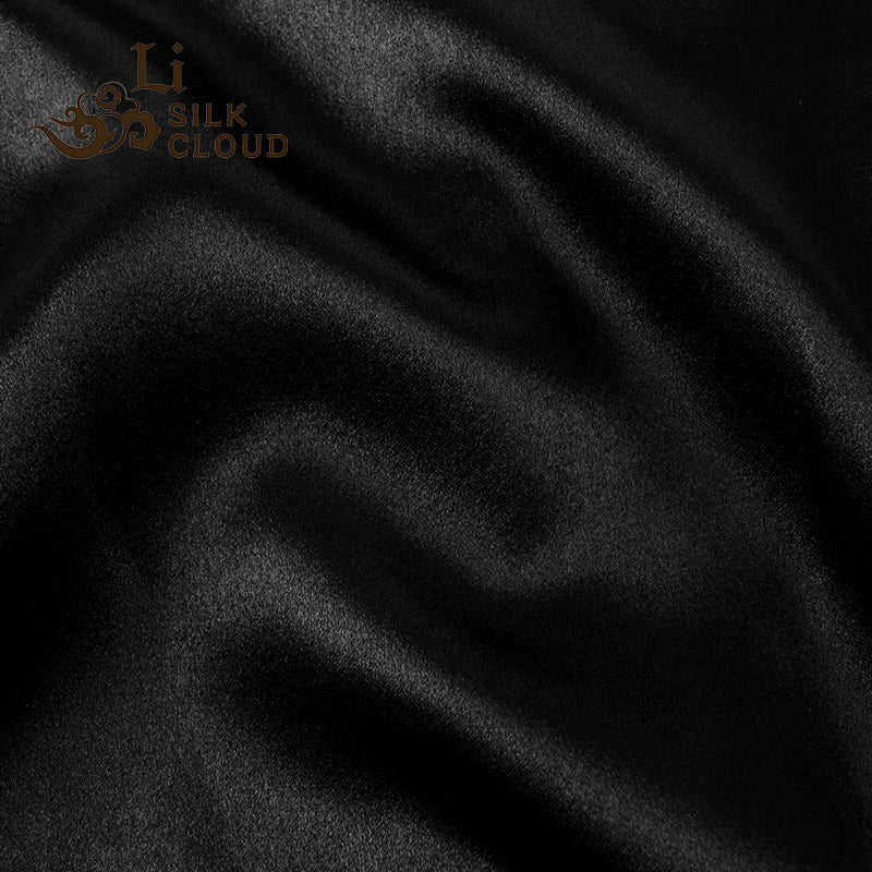 LI SILK CLOUD xiangyunsha  Blouse - Skin-Friendly Soft Fabric, Glossy Texture, Traditional Guangdong Black Pearl Guangdong Gauze
