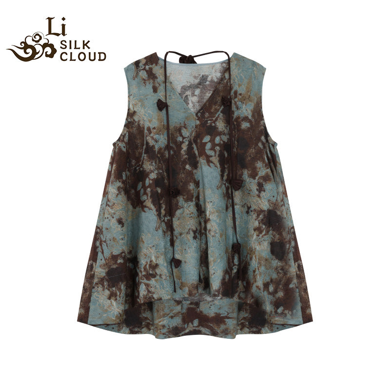 LI SILK CLOUD Xiangyunsha Silk Top for Women Sleeveless Tank Top Dress 2026 Woman Loose Summer Dresses Elegant Woman Clothes