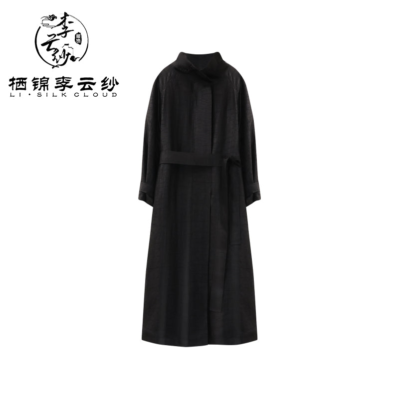 LI SILK CLOUD 100% Mulberry Silk Xiangyunsha Outerwear - Chinese Classic Style, Vintage Prints, Lightweight Outerwear