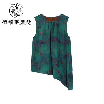 LI SILK CLOUD Xiangyunsha Silk Top for Women Sleeveless Tank Top Dress 2026 Woman Loose Summer Dresses Elegant Woman Clothes