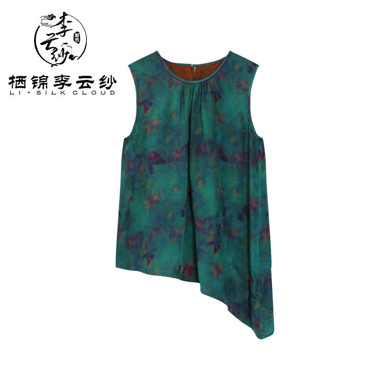 LI SILK CLOUD Xiangyunsha Silk Top for Women Sleeveless Tank Top Dress 2026 Woman Loose Summer Dresses Elegant Woman Clothes