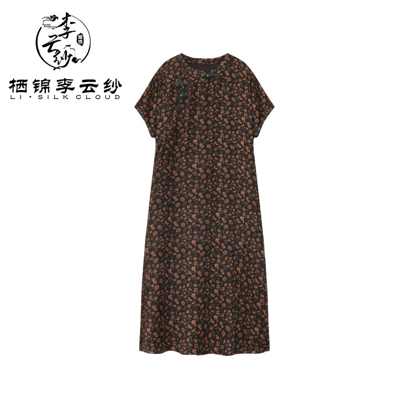 LI SILK CLOUD xiangyunsha  Dress - Lightweight Breathable, Soft Skin-Friendly, Elegant  Guangdong Black Pearl Guangdong Gauz