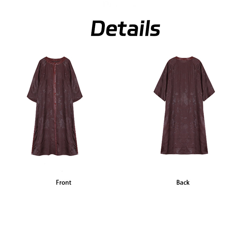 Modest Xiangyunsha Chinese Dress | Subtle Embroidery l40°C Grace Guangdong Black Pearl Gambiered GuangdongGauze xiangyunsha