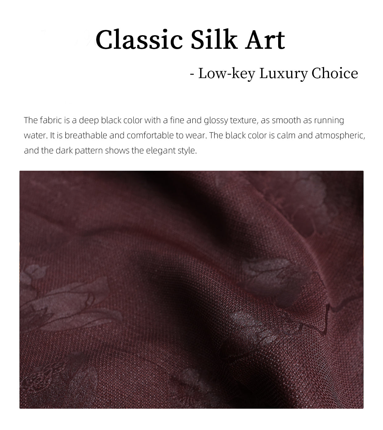 Modest Xiangyunsha Chinese Dress | Subtle Embroidery l40°C Grace Guangdong Black Pearl Gambiered GuangdongGauze xiangyunsha
