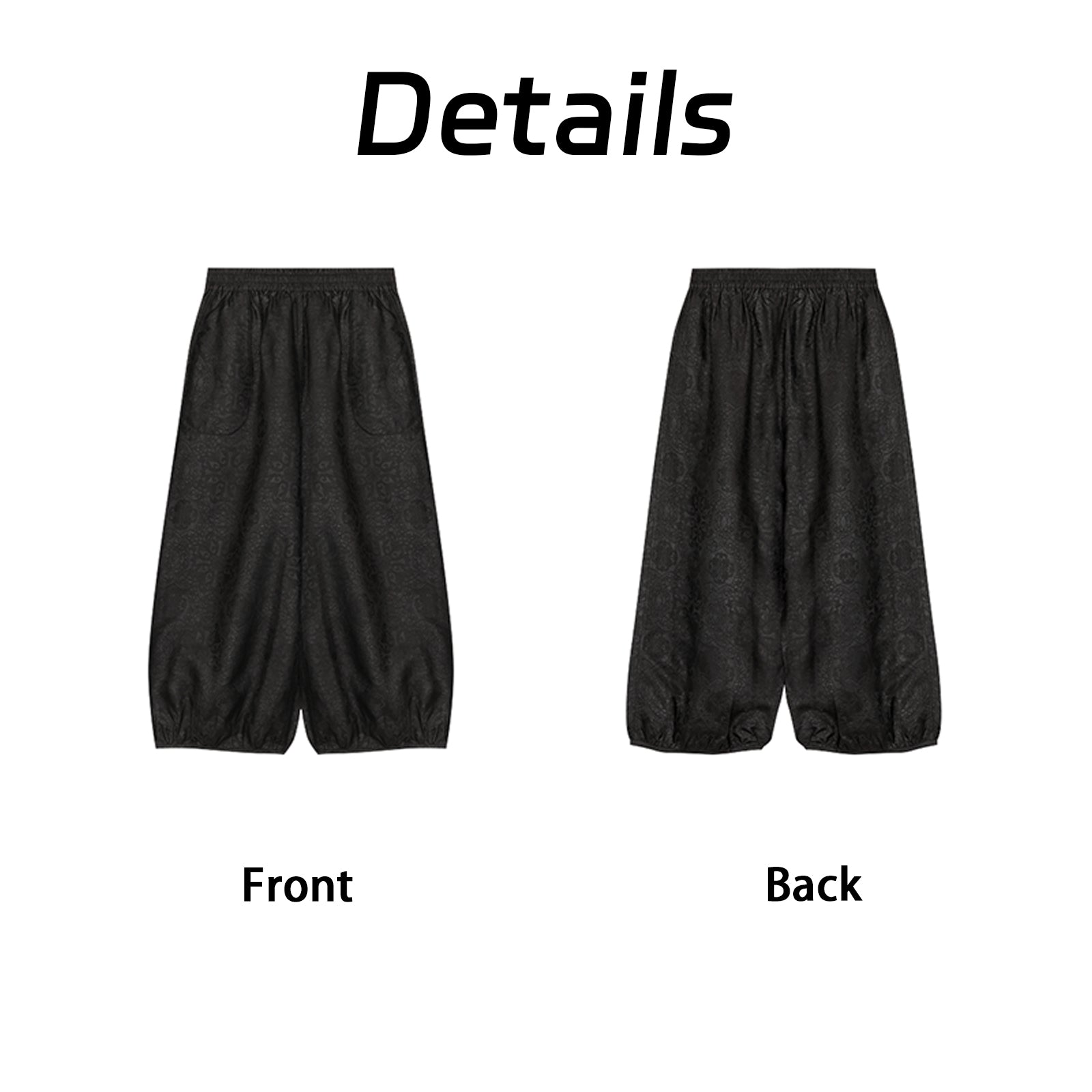 XiangyunSha New Chinese Style Long Pants · Black Drape GuangDong Black Pearl Gambiered GuangDong Gauze xiangyunsha