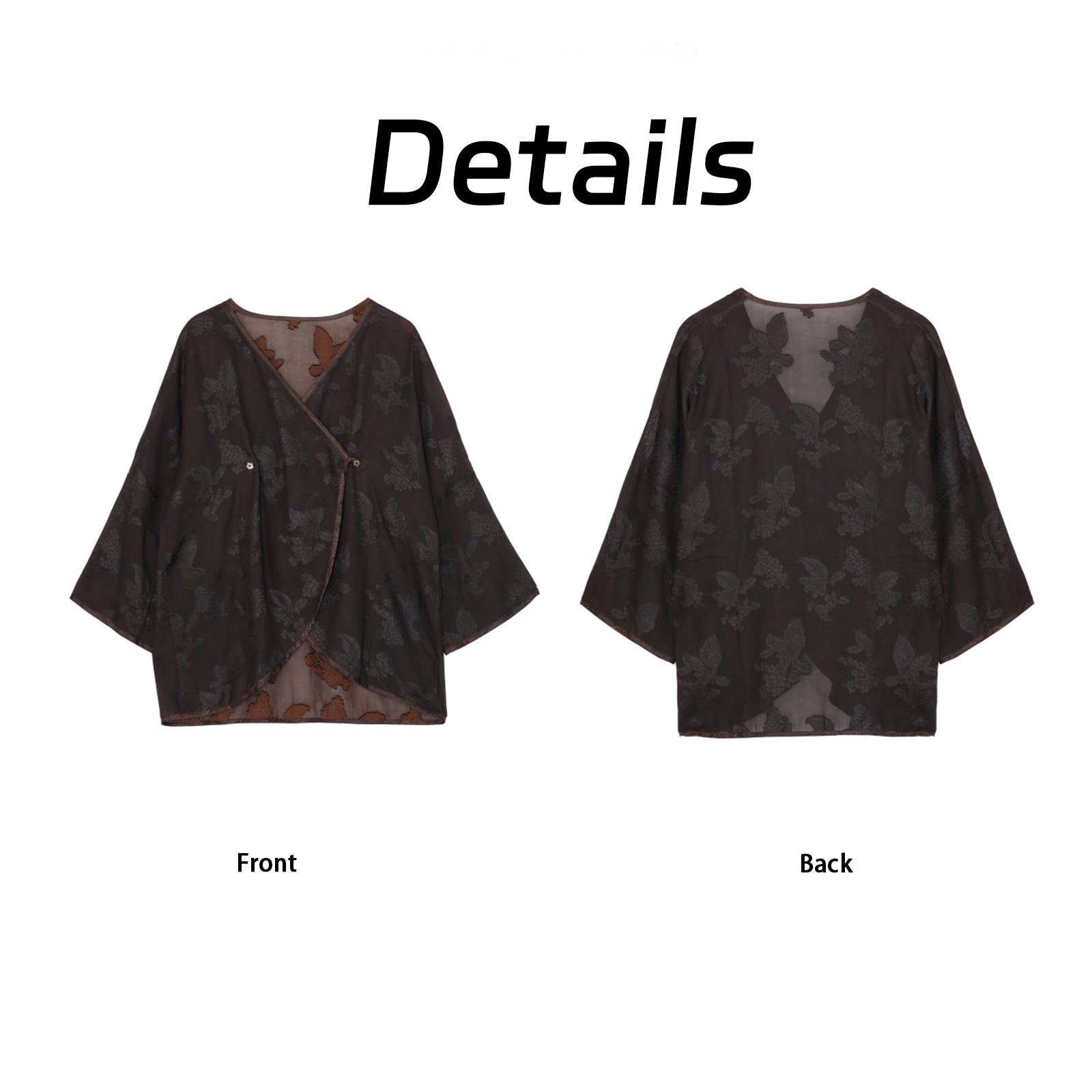Outerwear - Light & Breathable, Soft Skin-Friendly Fabric, Tradition Guangdong Black Pearl Gambiered Guangdong Gauze xiangyunsha