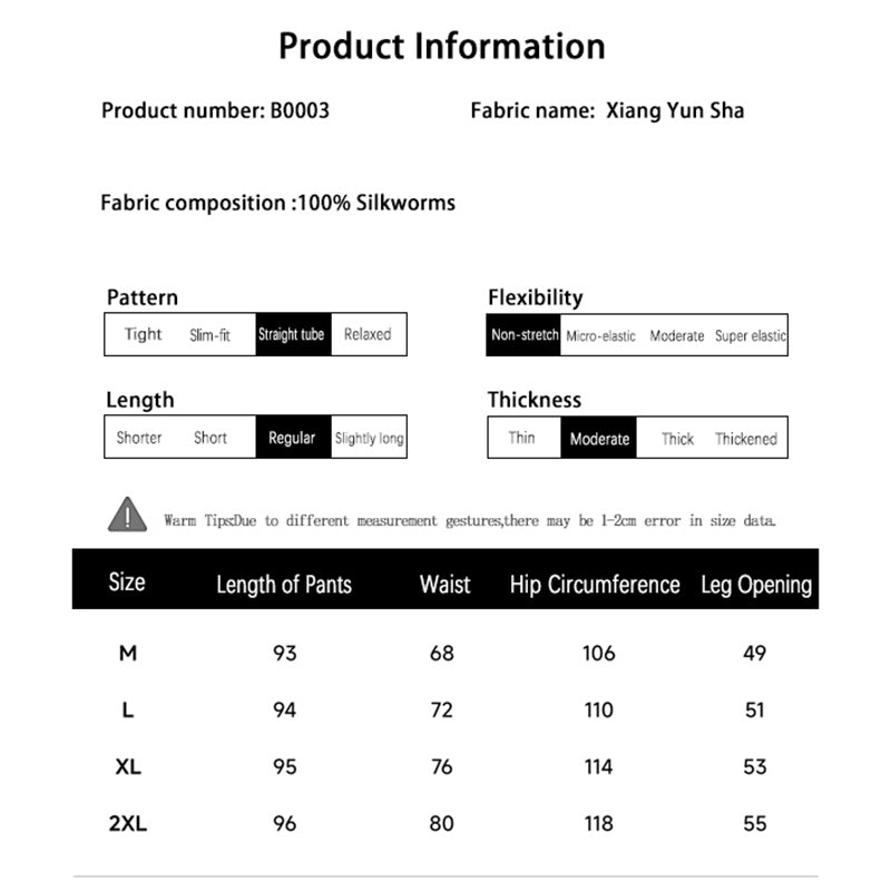 Handmade Traditional Silk Pants – Li Silk Cloud Natural Dyed Gambiered Guangdong Silk Loose Trousers Elegant Daily Wear
