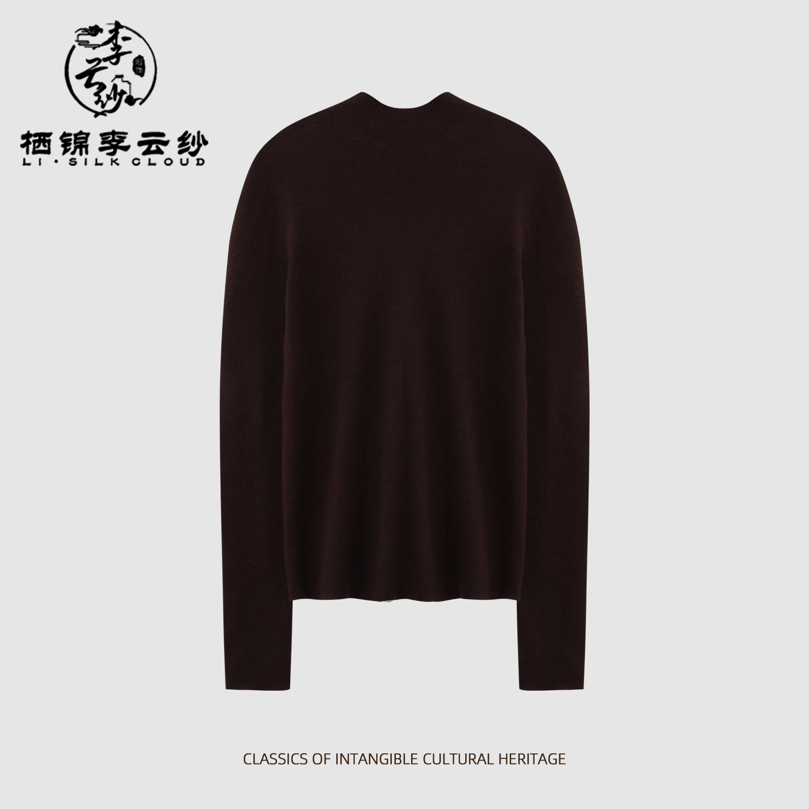 Guangdong Black Pearl Gambiered Guangdong Gauze xiangyunsha Top, Soft Skin-Friendly & Non-Irritating to Neck, Warm & Heat-Retaining, Gentle for Early Autumn Outer Wear, Non-Bulky for Late Autumn Layering