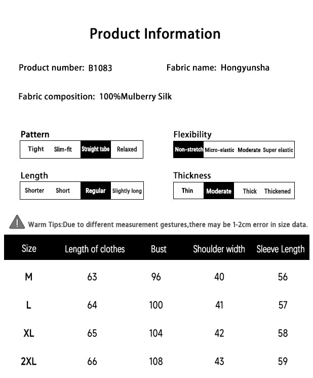 LI SILK CLOUD Xiangyunsha Silk Blouse Women's Clothing Handmade Button Jacquard Elegant Loose Shirt Woman Clothes