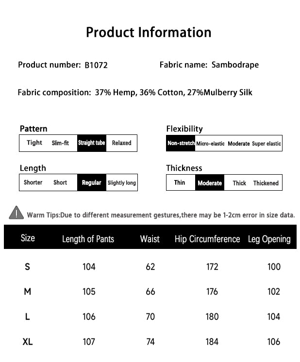 LI SILK CLOUD Plus Size Xiangyunsha Silk Wide Leg Pants Elastic Waist Loose Breathable Cooling Summer Elegant for Women Clothes