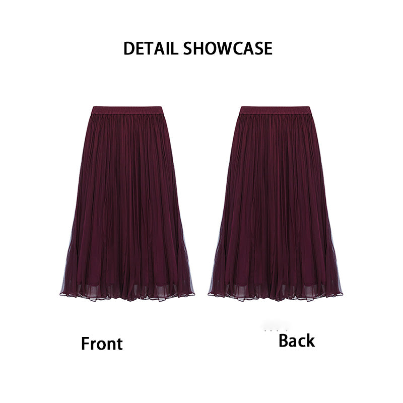 LI SILK CLOUD Handcrafted Plus Size Xiangyunsha Silk Dress Midi Skirt for Women Loose Breathable Summer Elegant Women's Clothes
