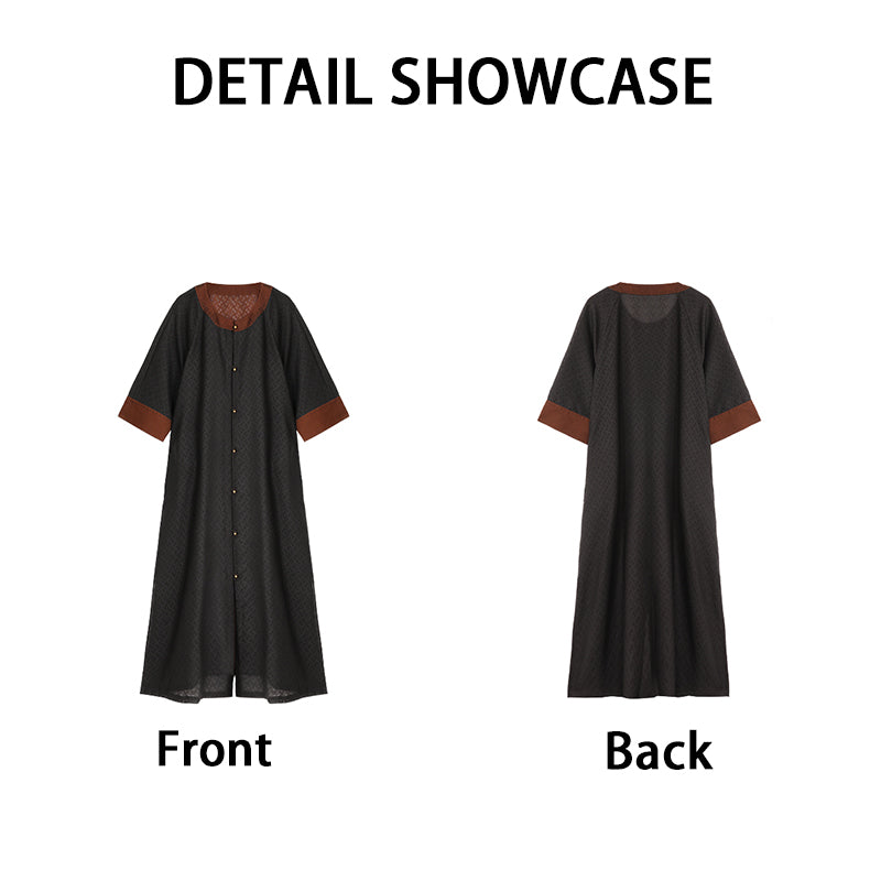LI SILK CLOUD Vintage Style Autumn Long-Sleeve Dress - Ruffled Details, Soft Fabric, Casual Fall Gown Guangdong Black Pearl