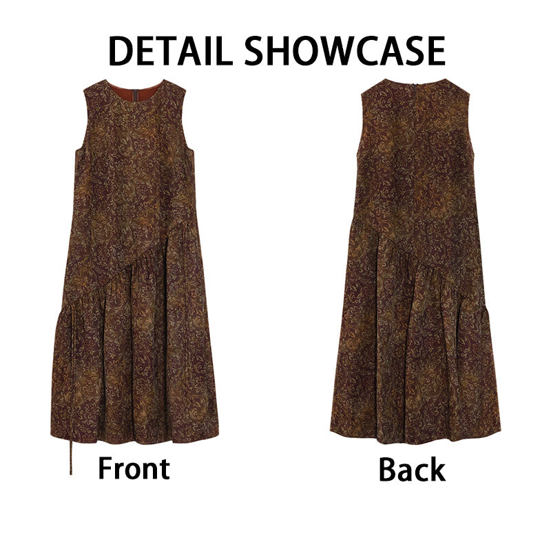 LI SILK CLOUD Silk Xiangyunsha Silk Mulberry Premium Handmade Fall Dress for Women Loose Strapless Dresses Elegant Woman Clothes