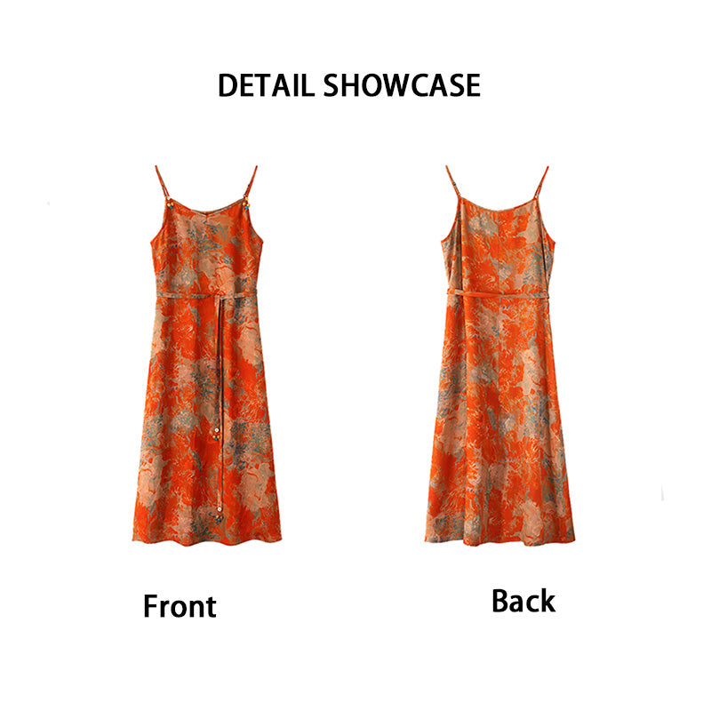 LI SILK CLOUD Silk Xiangyunsha Silk Mulberry Premium Handmade Fall Dress for Women Loose Strapless Dresses Elegant Woman Clothes