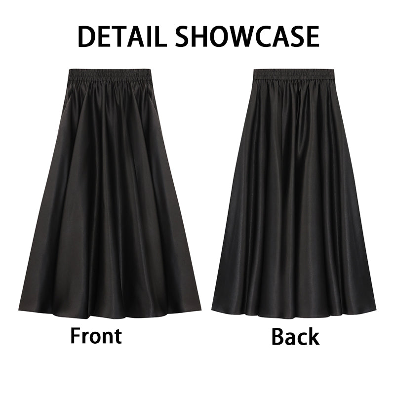 LI SILK CLOUD Dress High Waist Slimming Draping Mulberry Silk Autumn Midi Dress
