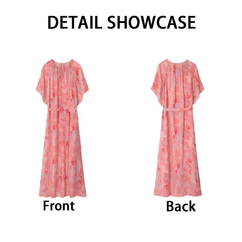 LI SILK CLOUD Silk Xiangyunsha Silk Mulberry Premium Handmade Fall Dress for Women Loose Strapless Dresses Elegant Woman Clothes