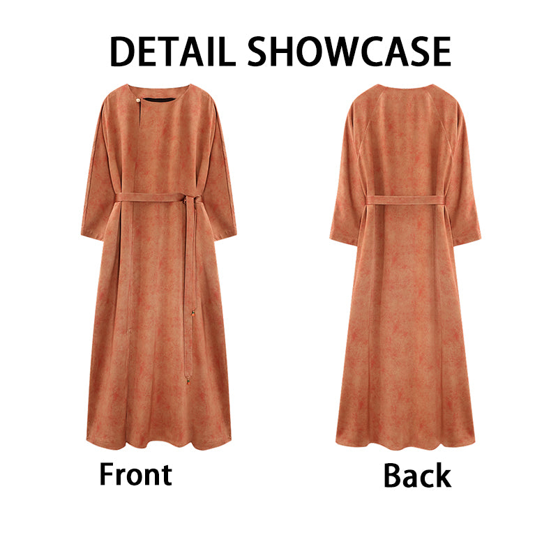 LI SILK CLOUD Dress Draping Slim-fit Versatile Mulberry Silk Autumn Midi Dress