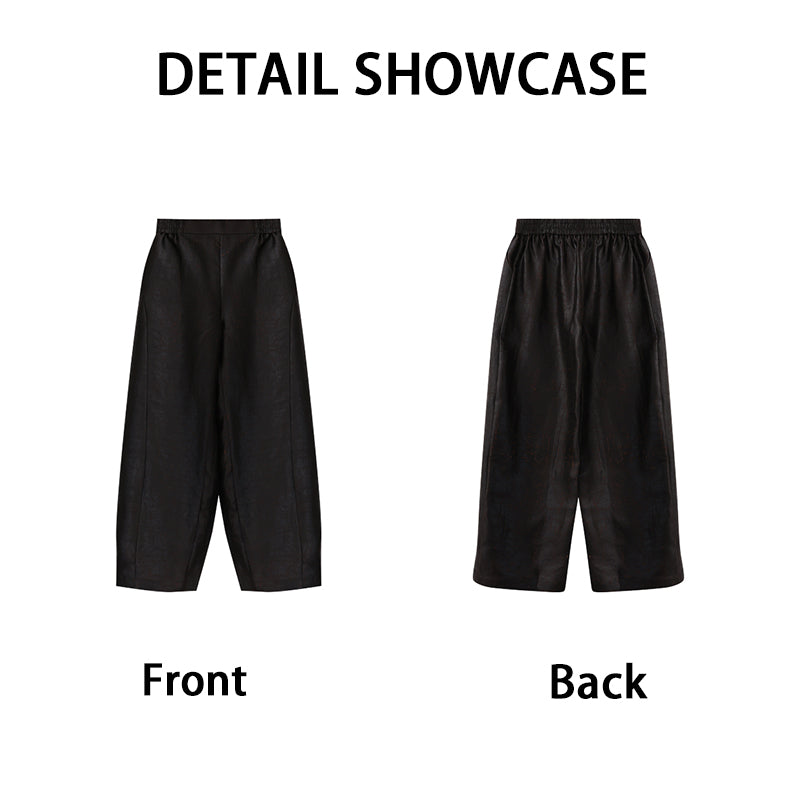 LI SILK CLOUD Pants Hand-dyed Draping High Waist Autumn Casual Trousers