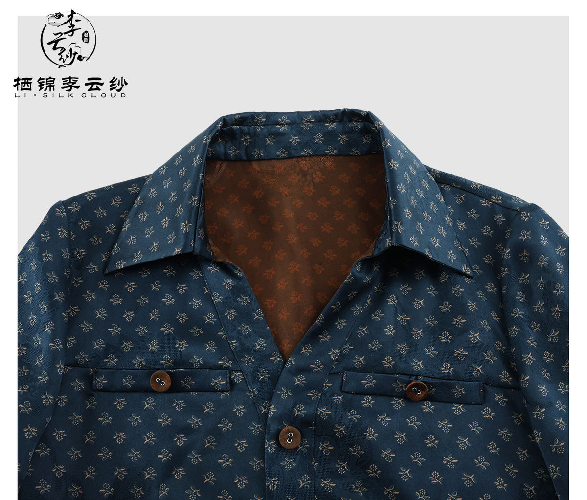 LI SILK CLOUD Xiangyunsha Silk Blouse Women's Clothing Handmade Button Jacquard Elegant Loose Shirt Woman Clothes