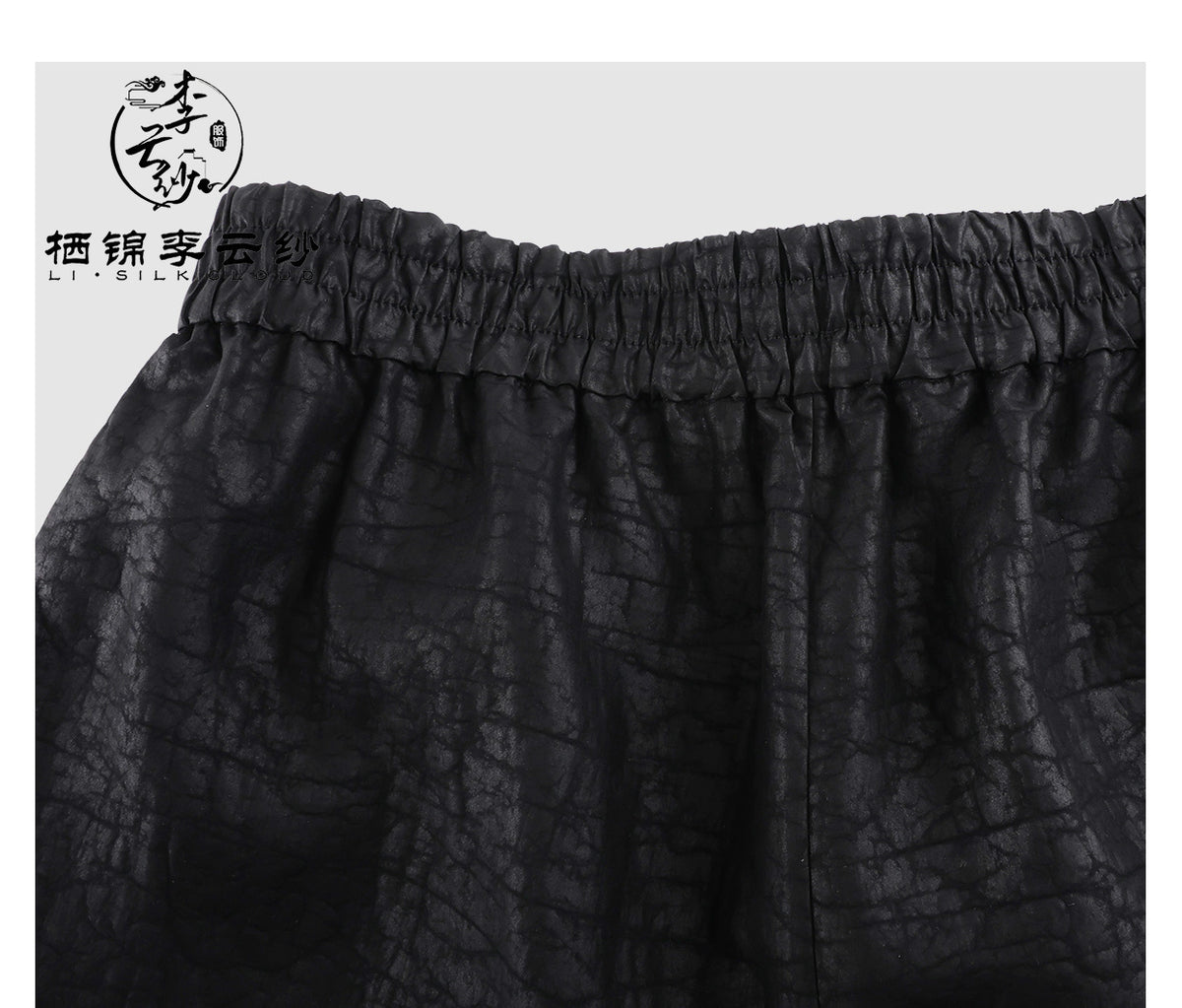 LI SILK CLOUD Plus Size Xiangyunsha Silk Wide Leg Pants Elastic Waist Loose Breathable Cooling Summer Elegant for Women Clothes