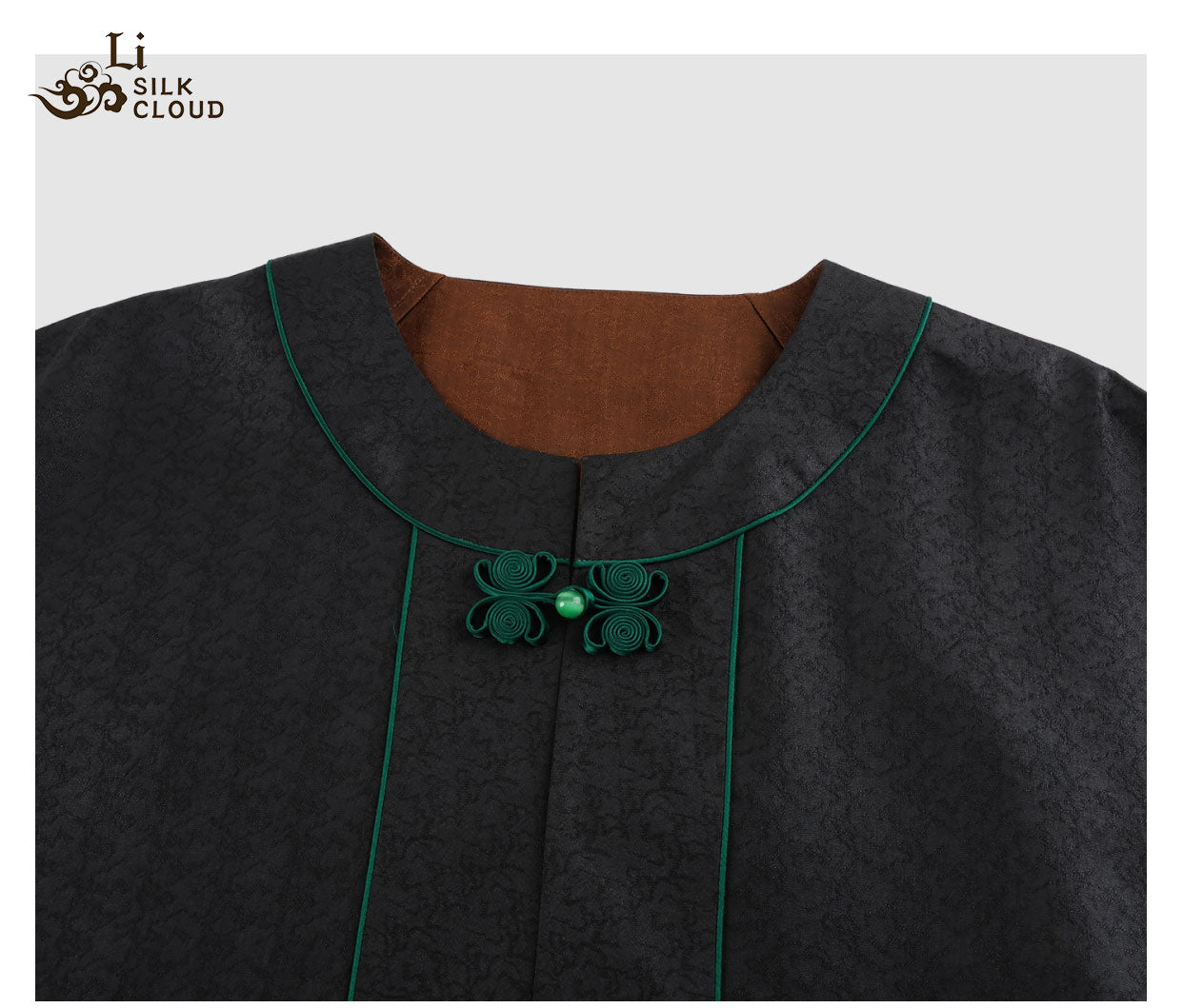 LI SILK CLOUD xiangyunsha  Blouse - Skin-Friendly Soft Fabric, Glossy Texture, Traditional Guangdong Black Pearl Guangdong Gauze
