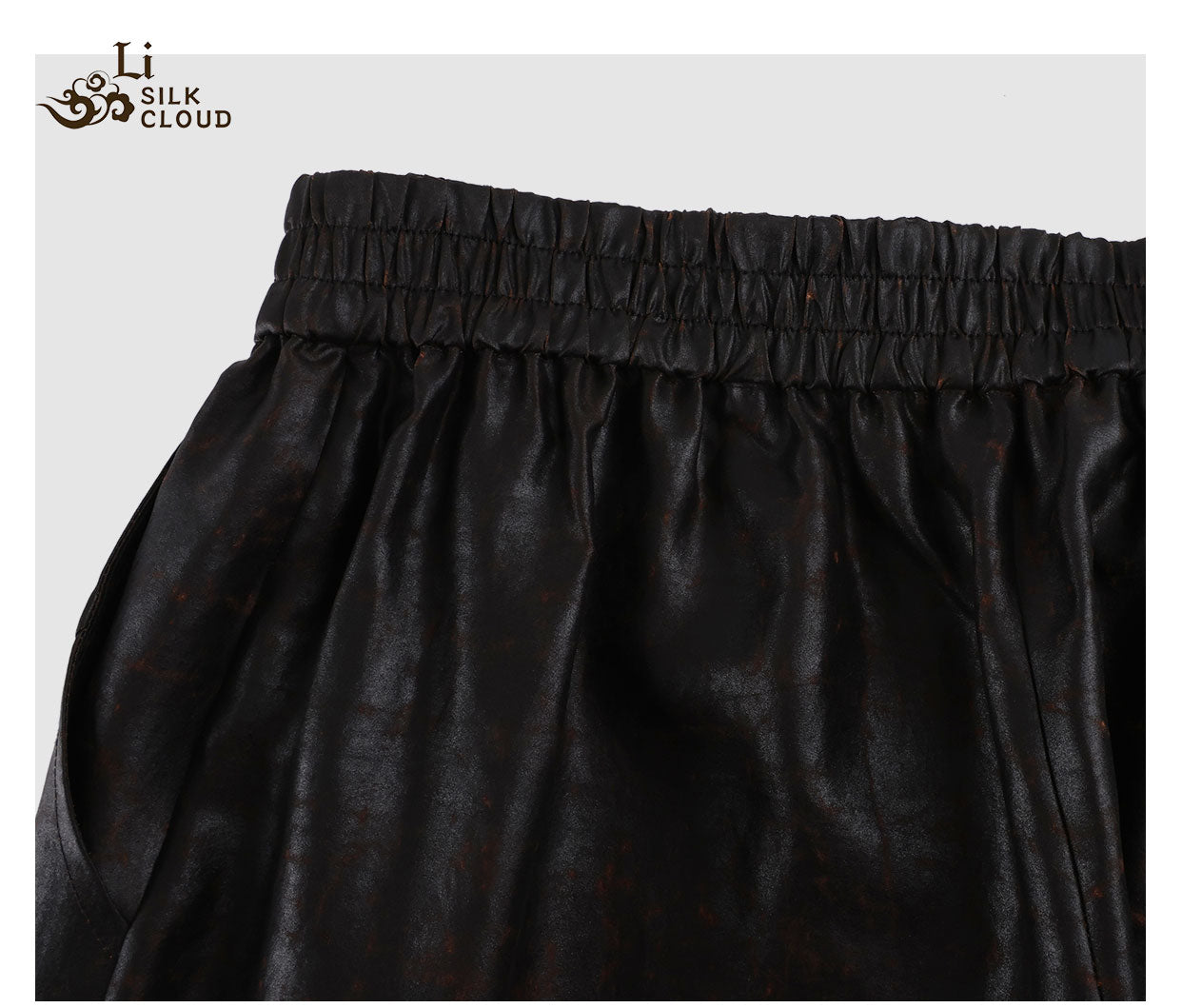 LI SILK CLOUD Pants Hand-dyed Draping High Waist Autumn Casual Trousers