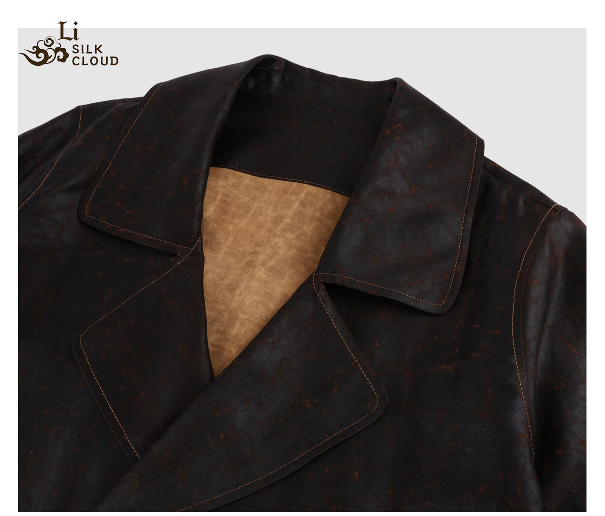 LI SILK CLOUD 100% Mulberry Silk Xiangyunsha Outerwear - Chinese Classic Style, Vintage Prints, Lightweight Outerwear