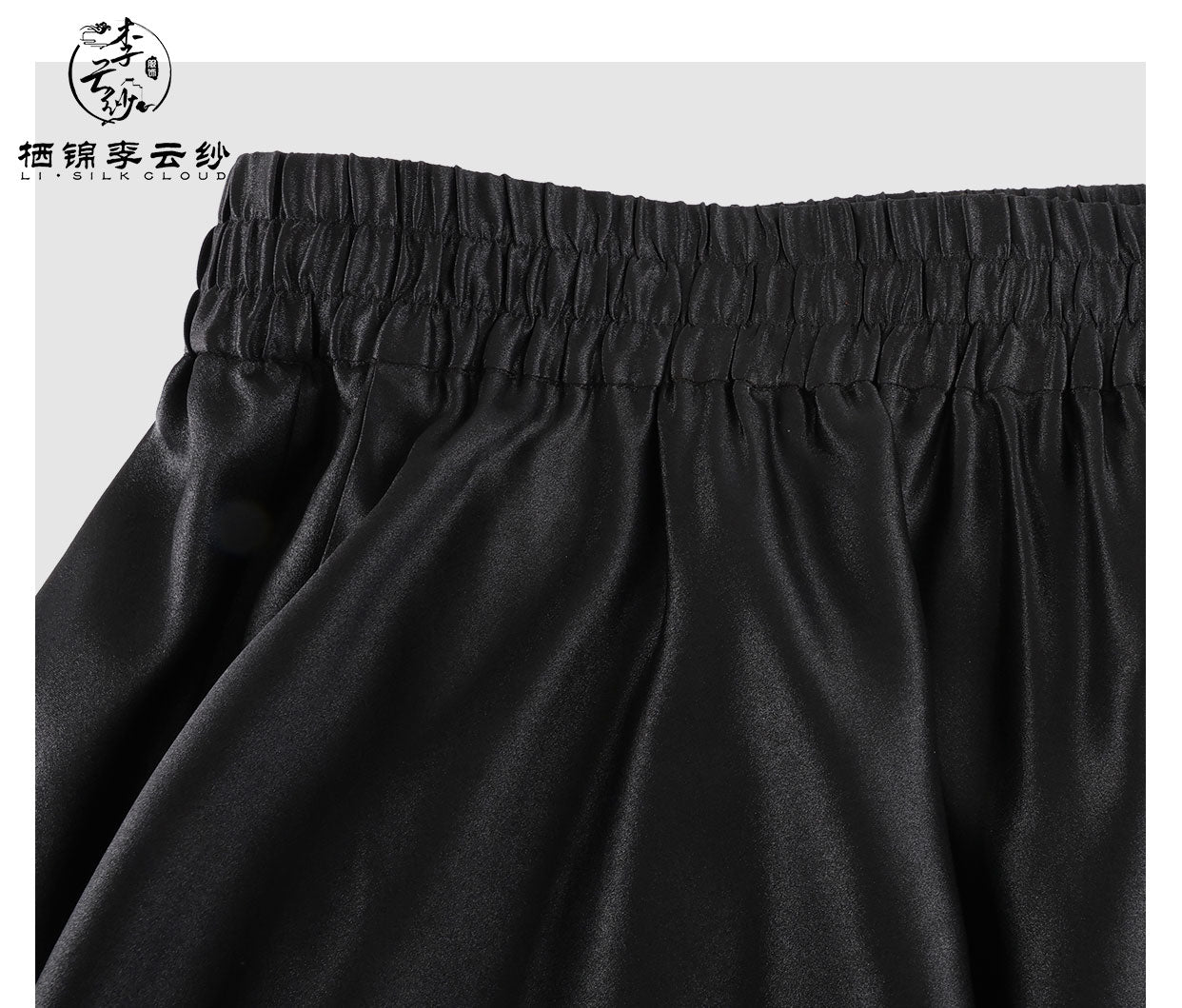 LI SILK CLOUD Dress High Waist Slimming Draping Mulberry Silk Autumn Midi Dress
