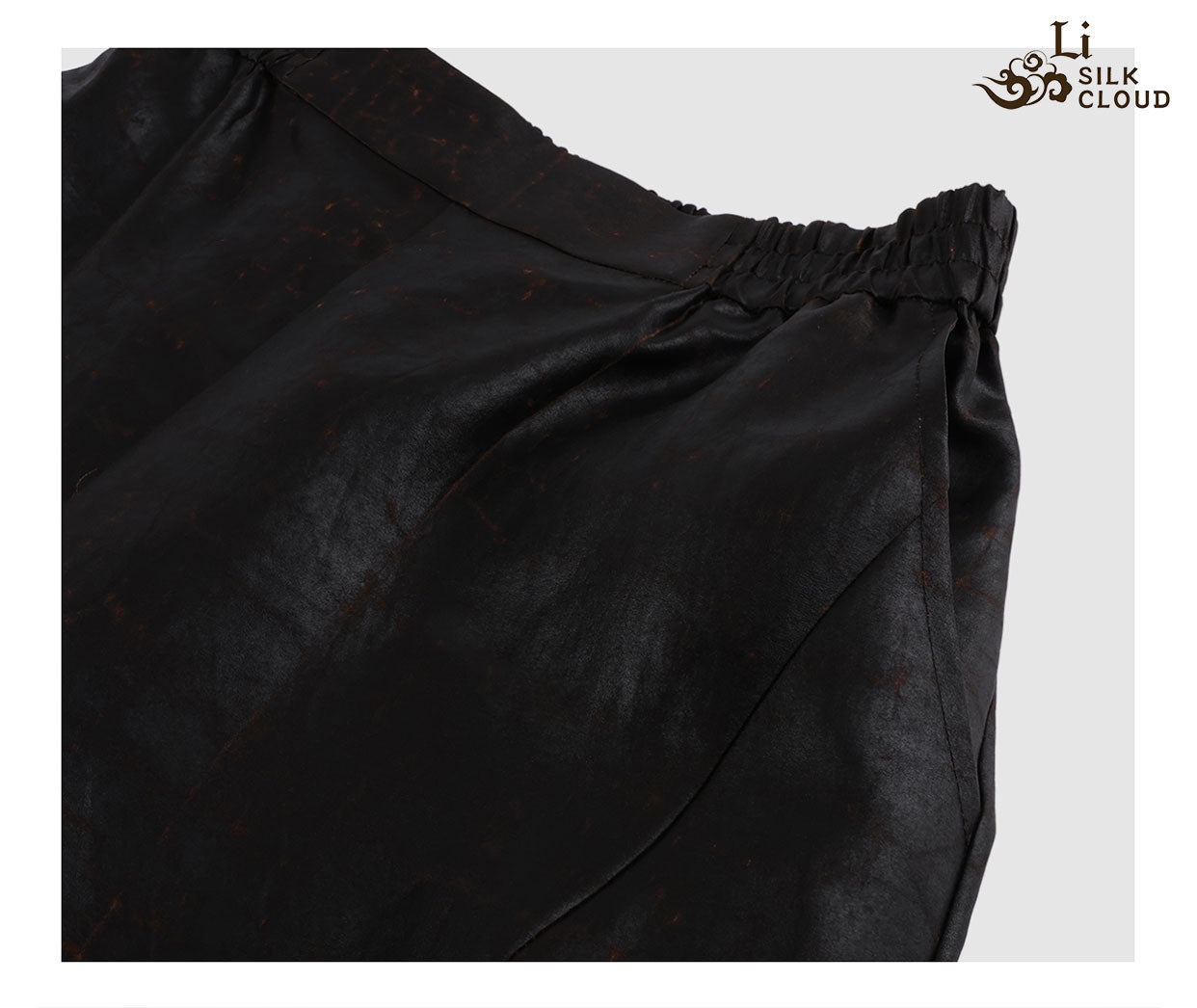 LI SILK CLOUD Pants Hand-dyed Draping High Waist Autumn Casual Trousers