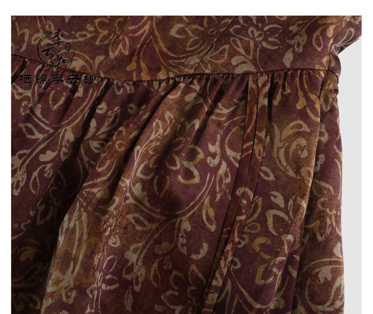 LI SILK CLOUD Silk Xiangyunsha Silk Mulberry Premium Handmade Fall Dress for Women Loose Strapless Dresses Elegant Woman Clothes