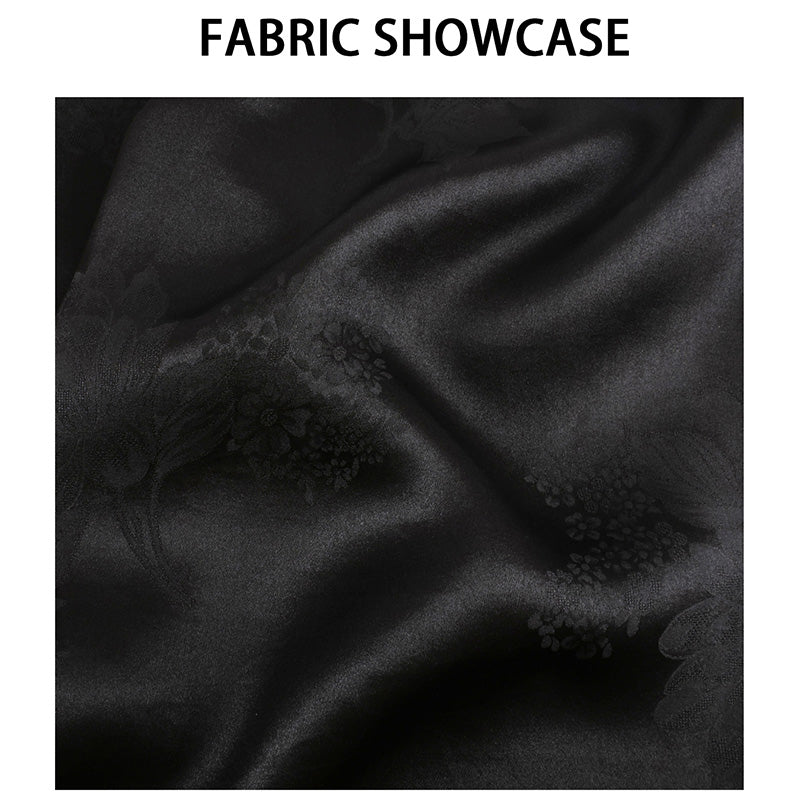 Handmade Traditional Silk Pants – Li Silk Cloud Natural Dyed Gambiered Guangdong Silk Loose Trousers Elegant Daily Wear