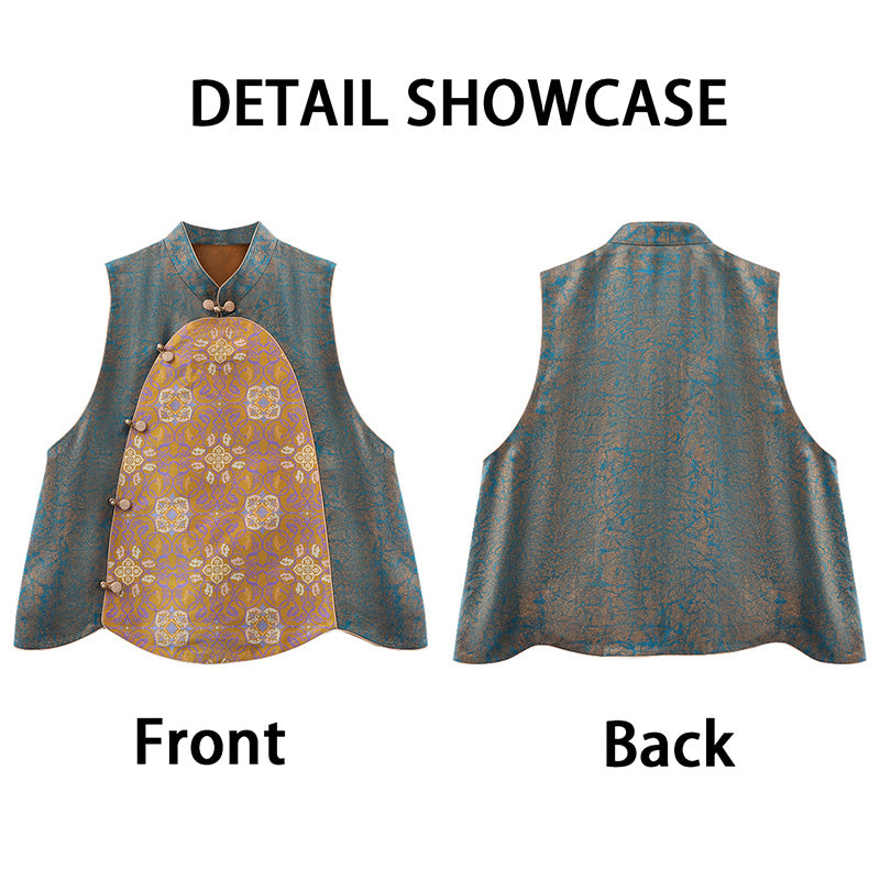 LI SILK CLOUD xiangyunsha Handmade Traditional Silk Vest- Skin-Friendly Silk Fabric,Comfortable Daily Guangdong Black Pearl