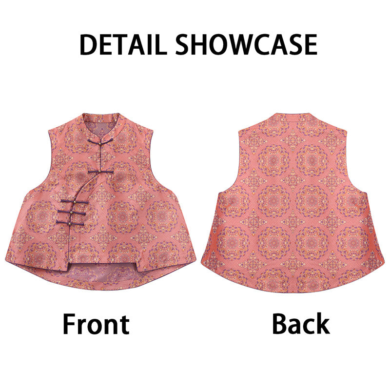 LI SILK CLOUD xiangyunsha Handmade Traditional Silk Vest- Skin-Friendly Silk Fabric,Comfortable Daily Guangdong Black Pearl