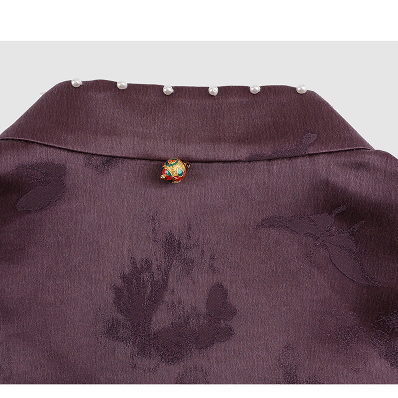 LI SILK CLOUD xiangyunsha Handmade Traditional Silk Vest- Skin-Friendly Silk Fabric,Comfortable Daily Guangdong Black Pearl